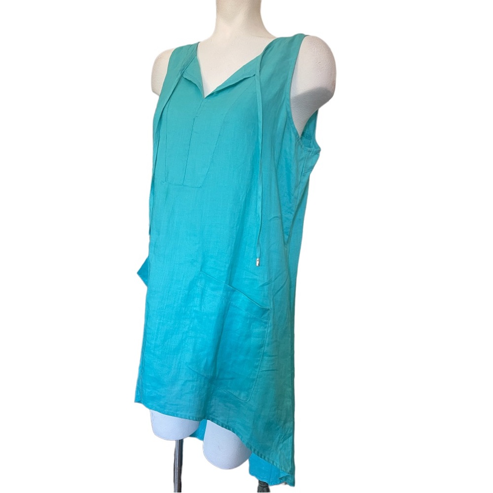 August Silk 100% Linen Beach Coverup/Dress - Picture 2 of 3
